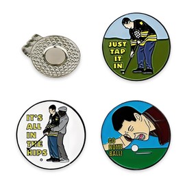 iuiiaii 4 Pcs Golf Markers for Putting Green set, Golf Ball Marker Hat Clip, Interesting Accessories Golfs Ball Marker For Golfs Gloves Hats Bags Fathers Day Birthday Gift