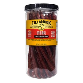 Tillamook Original Smoked Sausages Beef Sticks 15.2 Tube (Pack of 4)