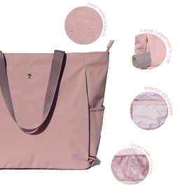 ESVAN Yoga Mat Bag Yoga Tote Carrier Shoulder Bag Carryall Tote for Office,Yoga,Pilates,Travel,Beach and Gym (Aa purple pink)