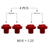 AVERZELLA 4pcs Motorcycle Red Mirror Hole Plugs 2 Regular+2 Reverse