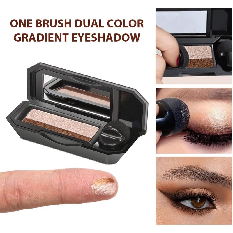 Sombra de Ojos de Doble Color,Paleta de Maquillaje de Ojos