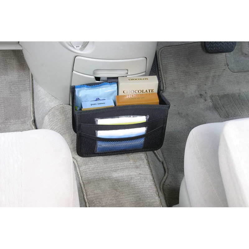 ナポレックス(Napolex) 純正感覚 車用ゴミ箱 シートの隙間やフロアシフト周りに設置可 シートフック/ ベルトストッパー/リング付属 150x200x80mm 500mlペットボトル3本収納可 カー用品 カーアクセサリー