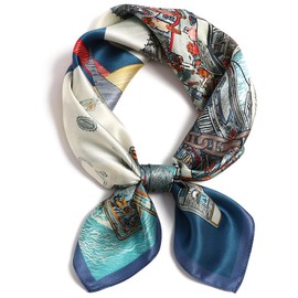 STARWHISPER 100% Pure Mulberry Silk Square Scarf27 x27 Lightweight Neckerchief Hair Scarf Headscarf Night Sleeping