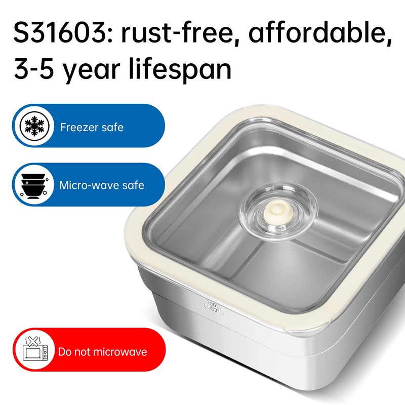 R-PACK Vacuum Food Jar for Freshness - Airtight Food Storage