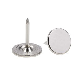 sourcing map Upholstery Pins 11 mm x 13 mm Flat Head Pins Silver Colour Pack of 100