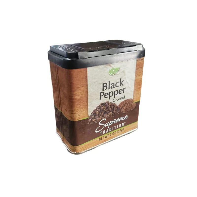Supreme Tradition Black Pepper Ground Seasoning 2 oz, 2 oz
