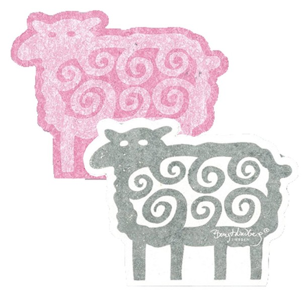 i-okuto Pop Up Sponge Die Cut of the Lost Sheep Gray & Pink Pack of 2 nibl2s002 