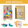 CLIUNT Wood Stacking Puzzle Toy, 3D Montessori Wooden Stacking Puzzles