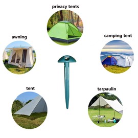50Pcs Groundsheet Pegs, Mushroom Top Plastic Heavy Duty Tent Pegs 8.5cm Standing Carpet Pegs for Rain Tarp, Camping Tent, Garden Weed Mat & Awning