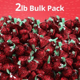 Meltaway Kisses, 2lb Pack of Chocolate Roses Individually Wrapped Bulk, Ideal Valentine HersheyKisses for Valentine's Day Surprises, Perfect Valentines Chocolates for Romantic Gifts
