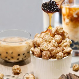 CHEF POPPIN Gourmet Coated Popcorn, Brown Sugar Boba Milk Tea 50g
