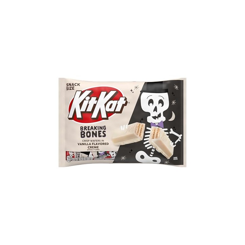 HAL KIT KAT Vanilla Breaking Bones Snack Size Laydown Bag,