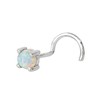 Jewelry Avalanche Solid 14K Gold Natural Opal Screw Nose Stud,