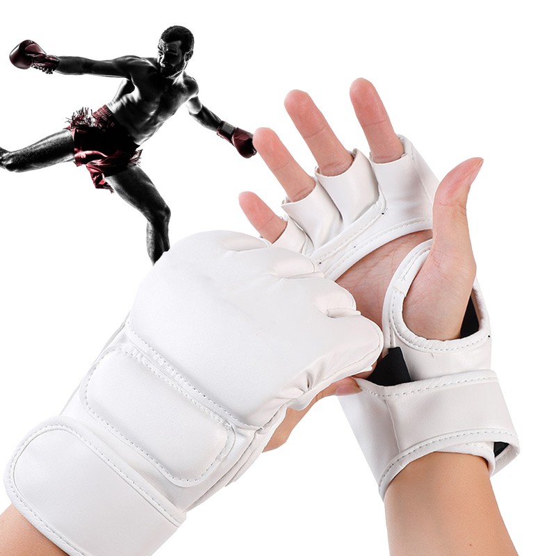 Half Finger Boxing Gloves Punching Bag Open Palms Fighting Kickboxing