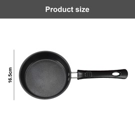 Wallfire 6.3" Mini Egg Frying Pan, Stainless Steel Fry Pan, Non- Stick and Non- Toxic Single Serve Egg Frying Pan with Heat- Resistant Handle, Maifan Stone Coating, Portable Cookware (16CM)