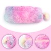 Luckious 1 PC Plush Rainbow Pencil Case for Girls -