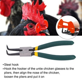 GLOGLOW Chicken Eyeglass Pliers, Pinless Peepers Pliers Anti Pecking Eye Glasses Pliers Tool