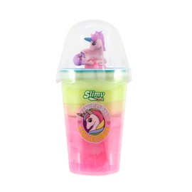 SLIMY Unicorn Collectible Pink/Yellow 155 g Original Slimy Slime Play Mass, Safe Fun for Children with Slime in Two Colours Including Funny Unicorn Collectible Figure (Toy from 5 Years)