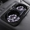 GRIRIW 1Set Cow Pattern Steering Wheel Cover Coaster Easy to