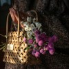 Wood Baskets Woven Hand-Held Wicker Cachepot For Flowers Pot Wicker