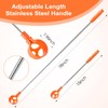 Lounsweer Egg Grabber 195 cm/ 76 Inch Extendable Stainless Steel