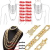 putouzip Miami Cuban Link Chains Set For Men 12/14/20mm 18K
