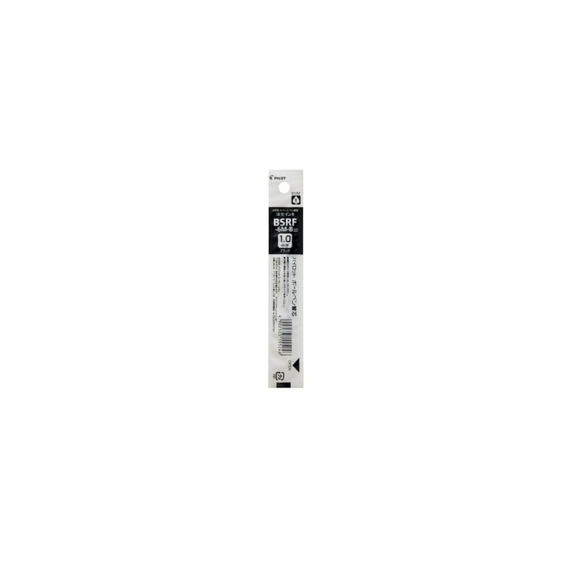 Pilot BSRF-60M-10B Permanent Ballpoint Pen Refill, Black, 10 Count