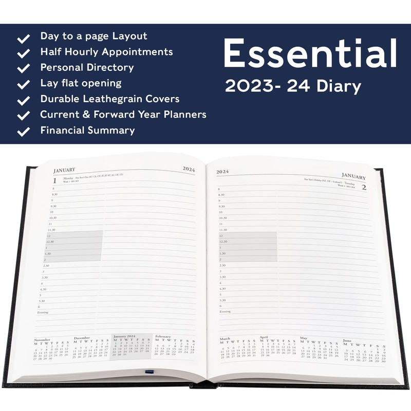 Collins Debden Essentials Academic 2023-24 A5 Day to A Page