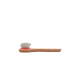 WIDU - Brush for Dogs and Cats, Ideal for Small Pets with Long Hair, Professional Carder in Ash Wood, Handmade in Italy - 16 x 7 cm, with 20 mm Long Teeth and 70° Inclination