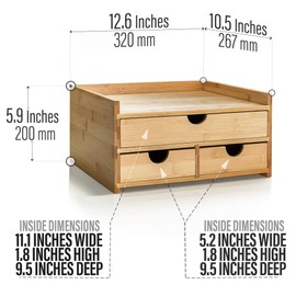 Prosumer's Choice Home and Office Bamboo Desktop Organizers with drawers
