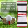 Golf Scorecard Holder PU Leather Scoring Book Golf Score Card