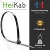 HeiKab Industrial Cable Ties Professional Cable Ties UV-resistant Black