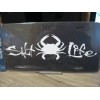 Salt Life License Plate - Crab - Black & White