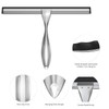 Shower Squeegee for Glass Door 12-Inch Stainless Steel Bathroom Squeegee