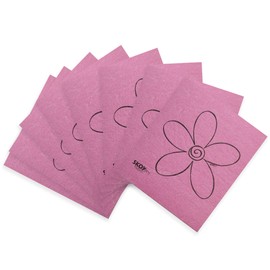 Skoy Cloth, 8-Pack Versatile Swedish Dishcloths for Kitchen and Household Use, Reusable Cleaning Cloths, Planet-Friendly, Dishwasher and Dryer-Safe, Pink