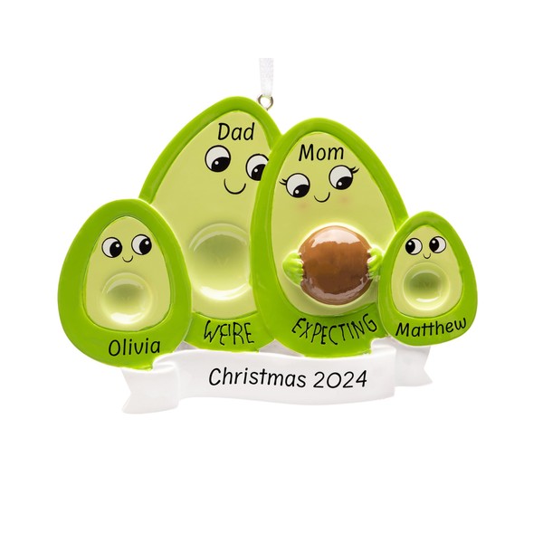 Personalized Soon to be Family of 5 Christmas Ornament 2024