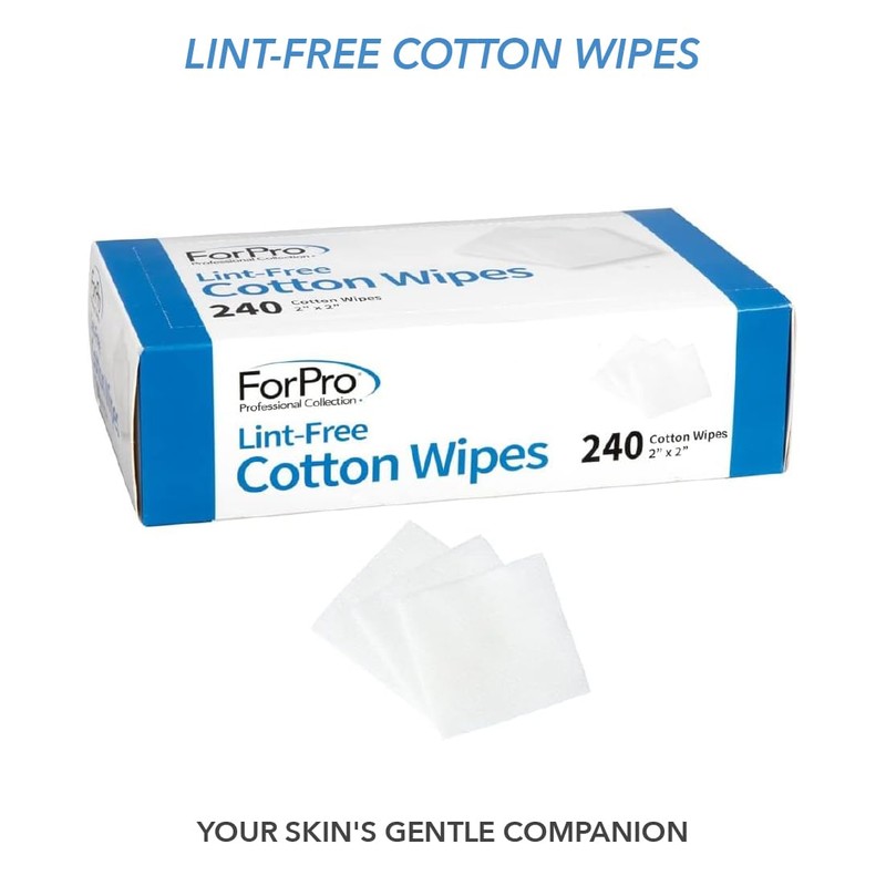 ForPro Professional Collection Lint-Free Cotton Wipes, 100% Pure Cotton Gauze,