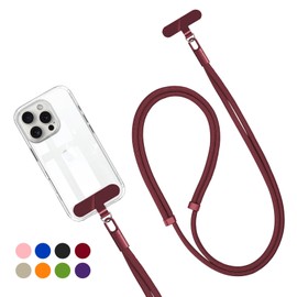 Smartphone Strap Holder, Adjustable Length, 15.7 - 31.5 inches (40 - 80 cm), 8 Colors, Cross-body Design, Shoulder Strap, Compatible with All Models, Cell Phone Strap, Fall Prevention, No Charge