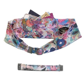 BANDI Unisex Secure Running Belt with Adjustable Straps Large Pocket, Plus Size - Coral Reef