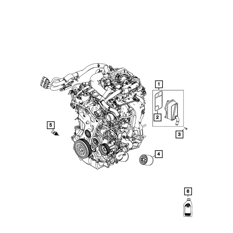 Mopar Genuine OEM Mopar Oil 5W30 2018-2024 (68523981AA) X1