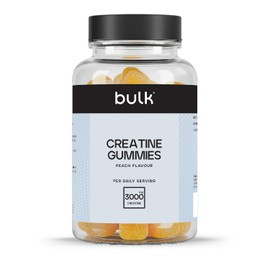 Bulk Creatine Gummies, Peach Flavour | 3000mg Pure Creatine Monohydrate per Serving, Vegan Pre & Post Workout Supplement, 60 Gummies