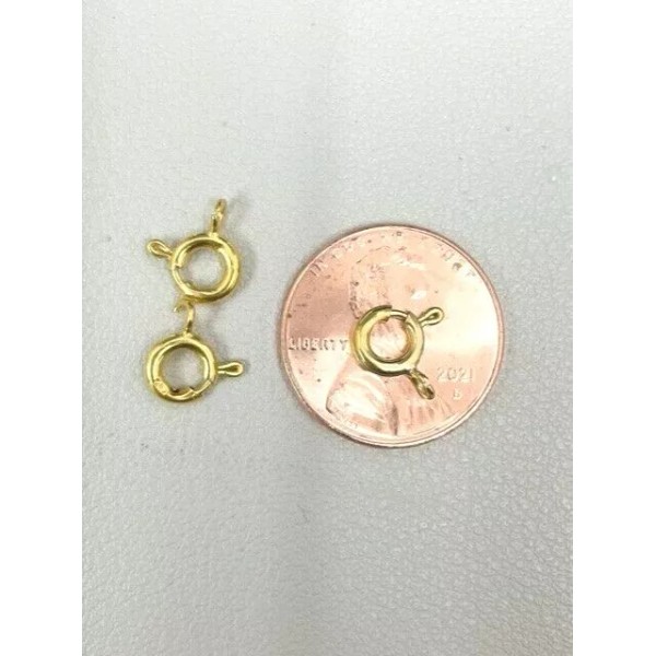 agj 1 piece 14k gold spring round clasp lock size