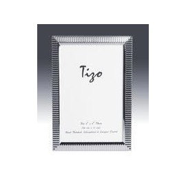 Tizo 5" X 7" Narrow Ribbed Silverplate Frame Made in Italy…