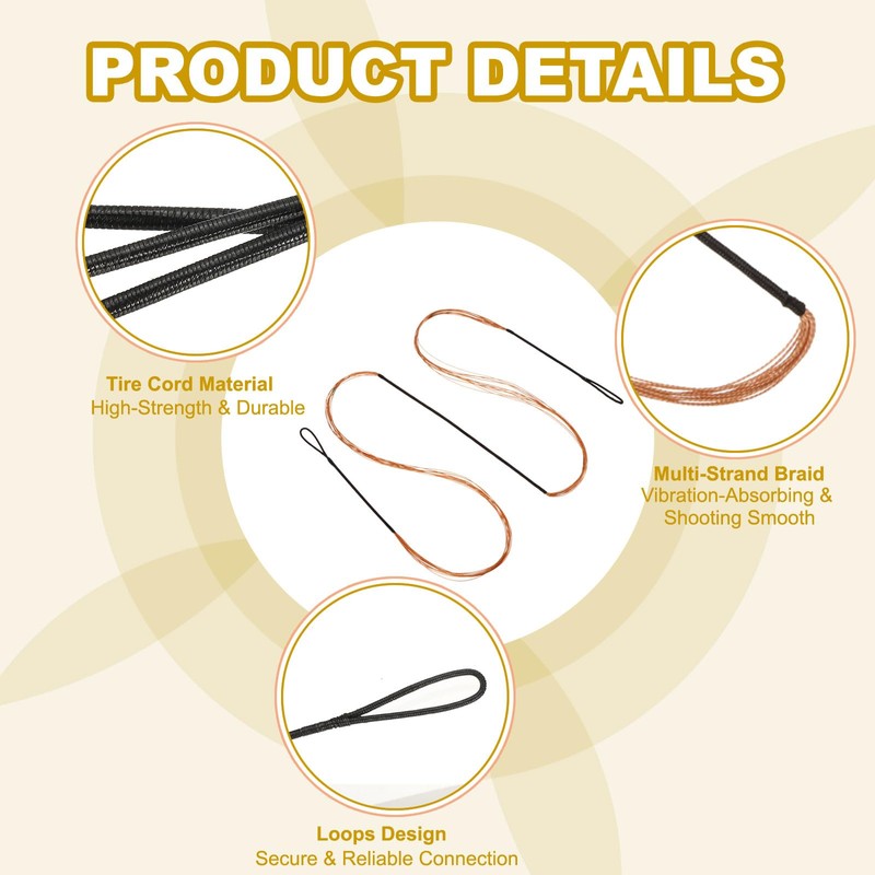 PATIKIL 53 Inch Bow String Replacement, Archery Bowstrings Accessories 12