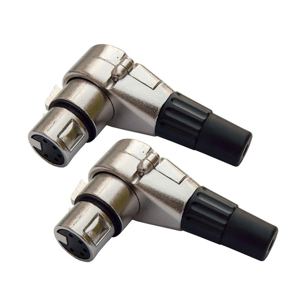 deetech Set of 2 WX5FS-1 XLR angled plug 90° female,
