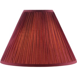Aspen Creative 33194, Transitional Hardback Empire Mushroom Pleated Rich Red Spider Shade, 6" Top x 16" Bottom x 12" Slant