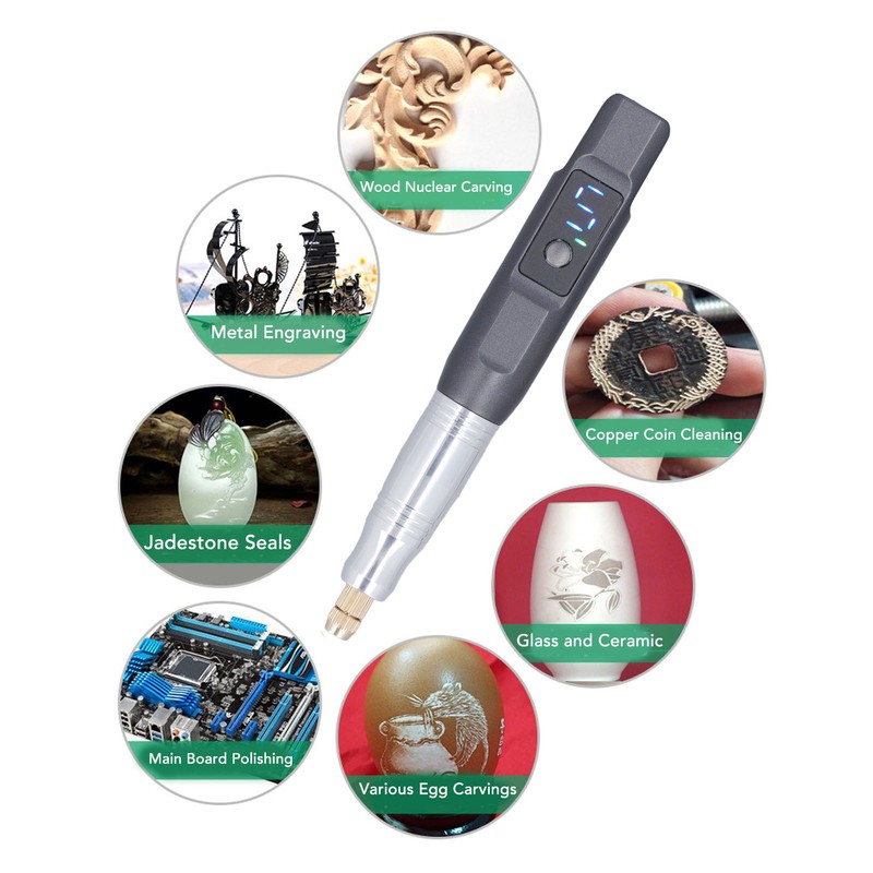 Electric Engraving Pen Rechargeable 5 Speeds Portable Polishing Grinding Tool