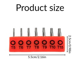 Tabanzhe Tamper Resistant Star Bit Set-14PCS Security Torx Bit Set T4 - T40 S2 Alloy Steel Bit Set 1/4" Hex Shank for Automotive Electronics Appliances