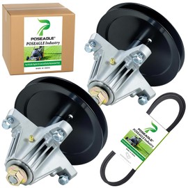 POSEAGLE 2 Pack 918-04865A Spindle Assembly Kit with 954-04219 Belt Replaces 618-04865A 918 04865A 918-04636A for Craftsman LT2000, LT2200, LT 2000, LT2500, Cub Cadet LTX 1046, LTX 1045, 46" Decks