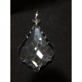 10 AAA LAMP 30 % LEAD CUT CRYSTALS PRISM CHANDELIER PARTS 2  " FRENCH   SILVER